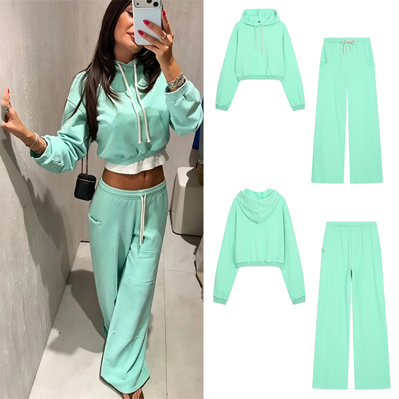Street Fashion Us - Ensemble de sweat-shirts courts fluorescents pour