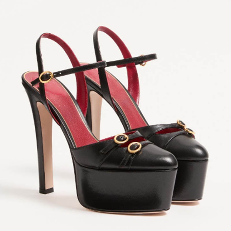 French Street Fashion - Sandales à talons hauts de luxe