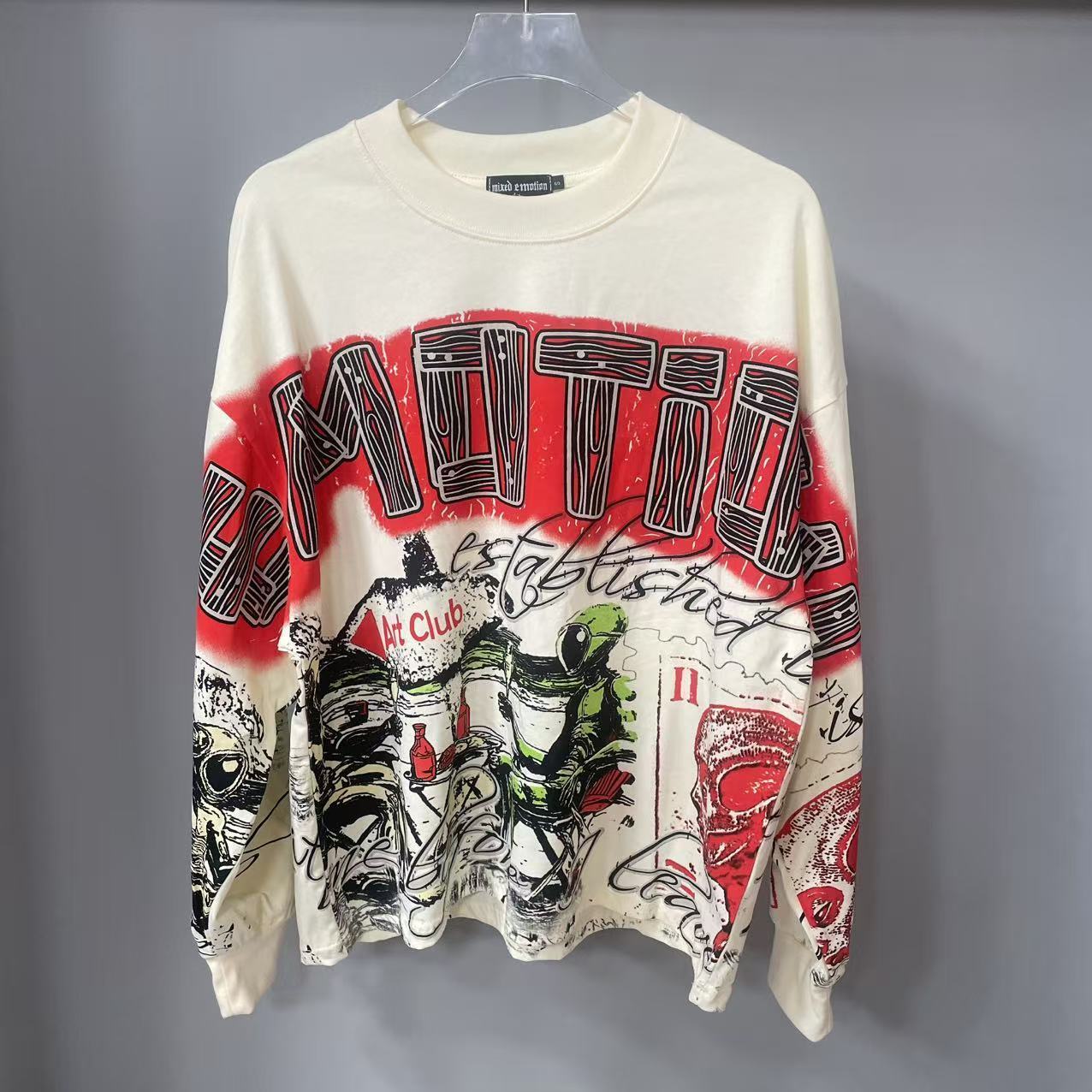 Street Fashion Us - T-shirt à manches longues MIXED-EMOTION de