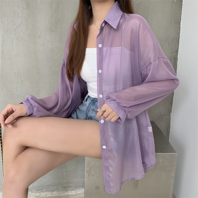 Chemisier en mousseline transp - Street Fashion Korea avis et prix