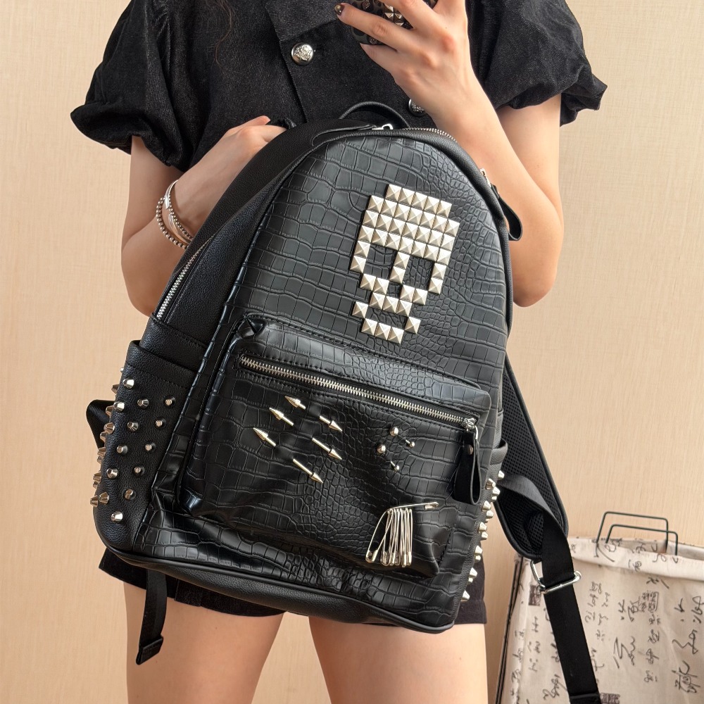 Sac à dos original noir à moti - Street Fashion Women avis et prix