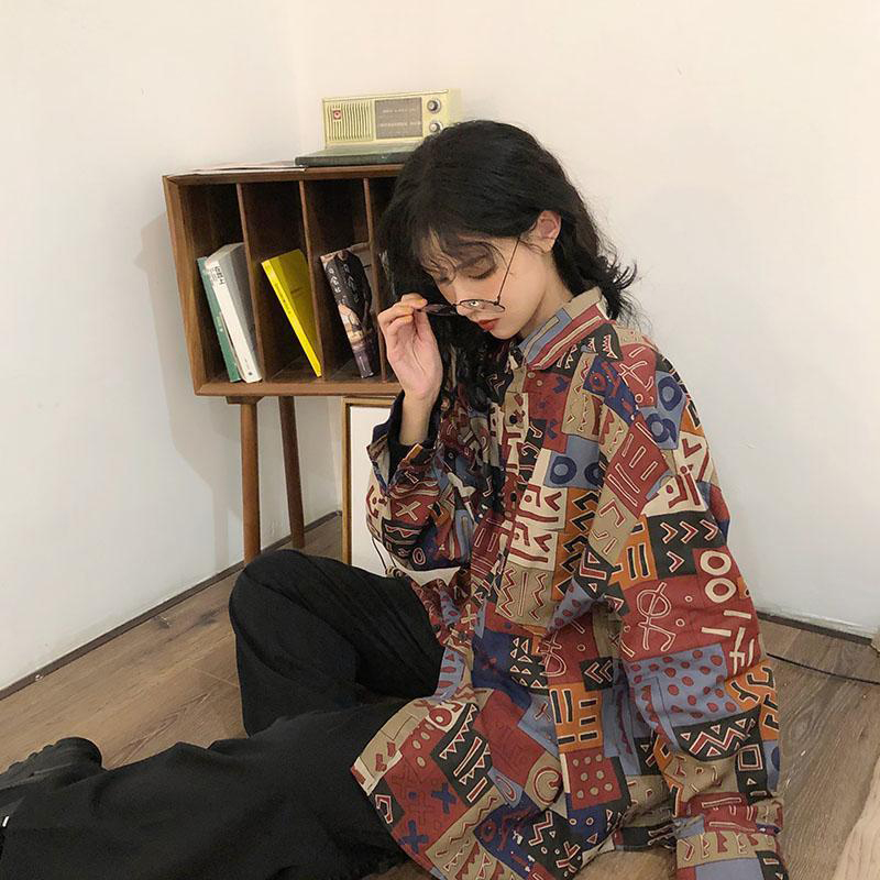 Chemisier Vintage Harajuku pou - Street Fashion Korea avis et prix
