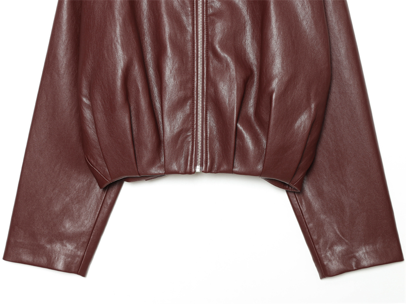 Veste en cuir à col montant po - Street Fashion Trends 2026 avis et prix